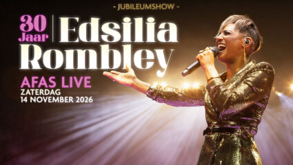 Edsilia Rombley met haar jubileumconcert.