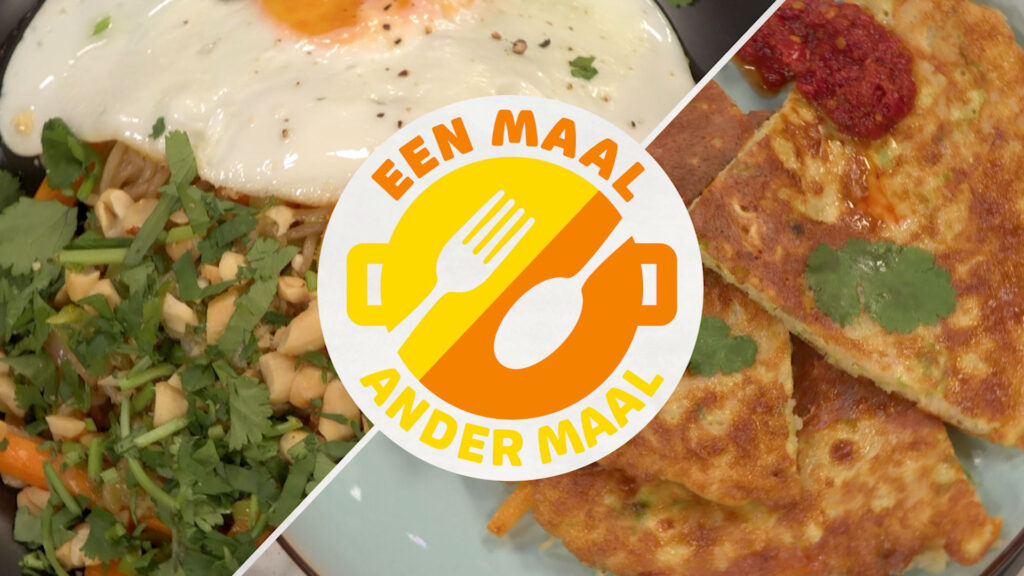 Eén maal, ander maal: snelle kleurrijke noedels en maaltijdomelet met noedels