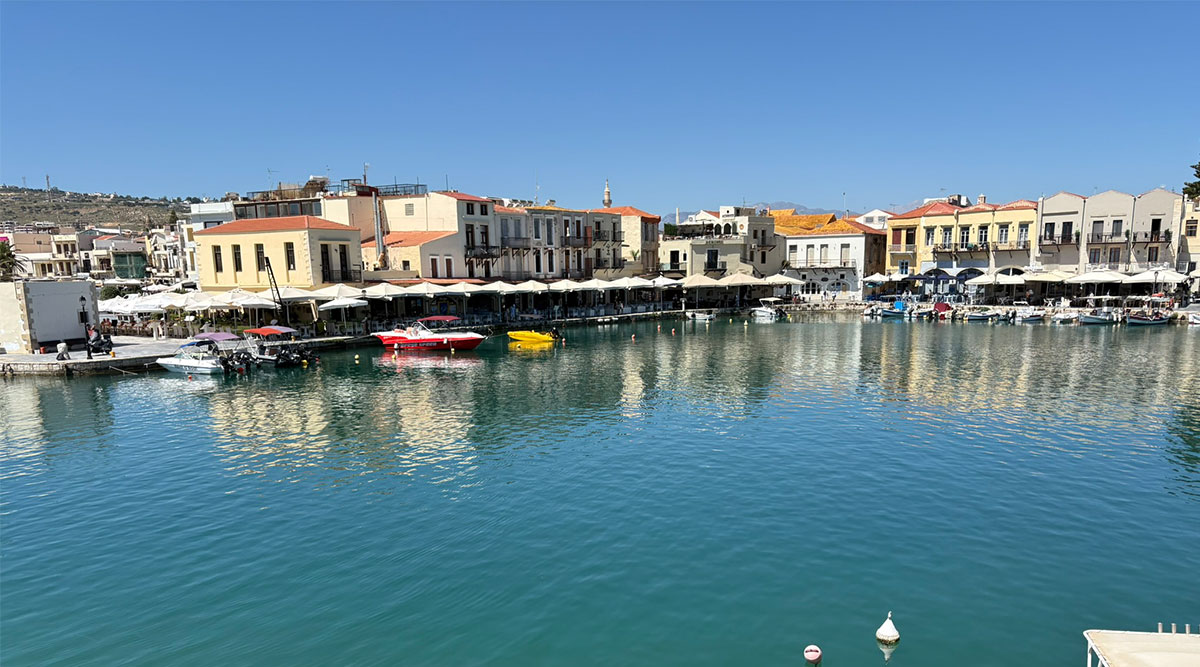 De haven van Rethymon op Kreta.