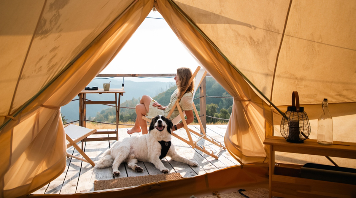 Een glamping accomodatie.