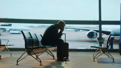 Meneer met reisangst.