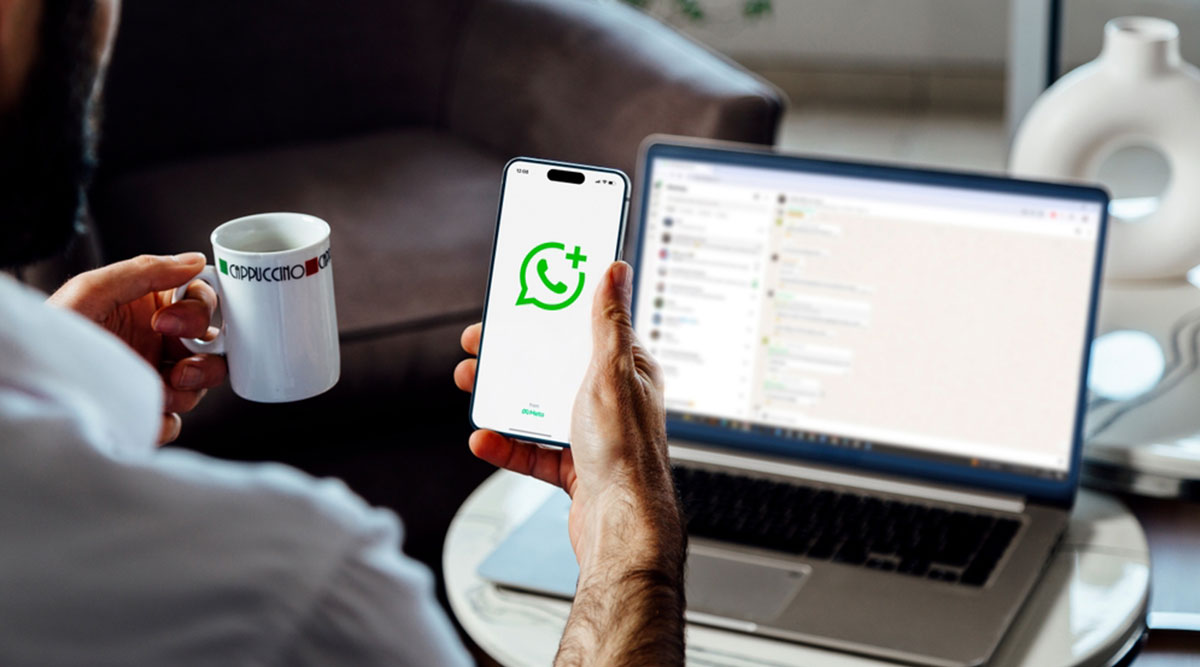 Een man wil een gebruikersnaam instellen voor WhatsApp