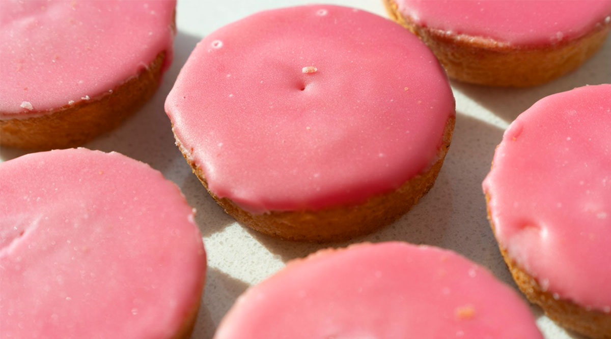 Puzzel: maak de roze koeken compleet.