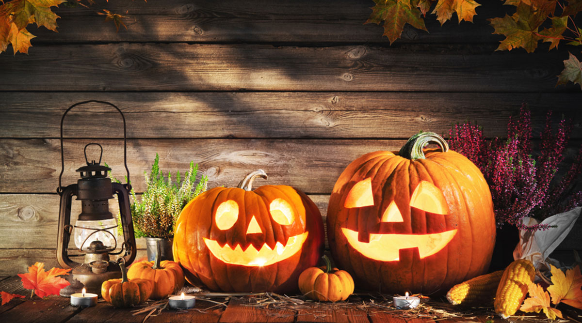 Puzzel met pompoenen voor Halloween