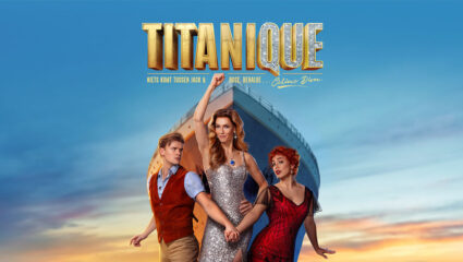 De poster van de musical Titanique.