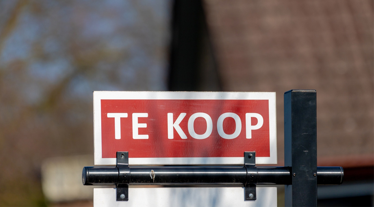 te koop bord bij een huis dat niet verkocht is