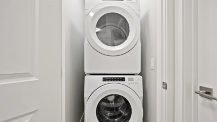 droger op wasmachine