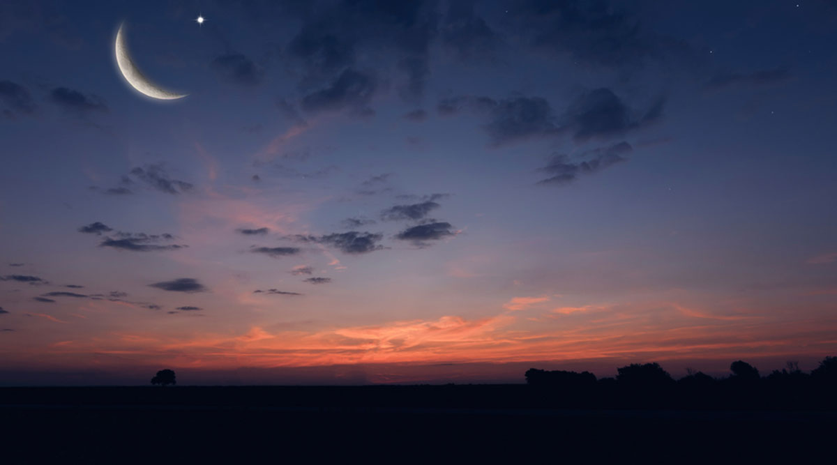 Een donker wordende hemel in september.