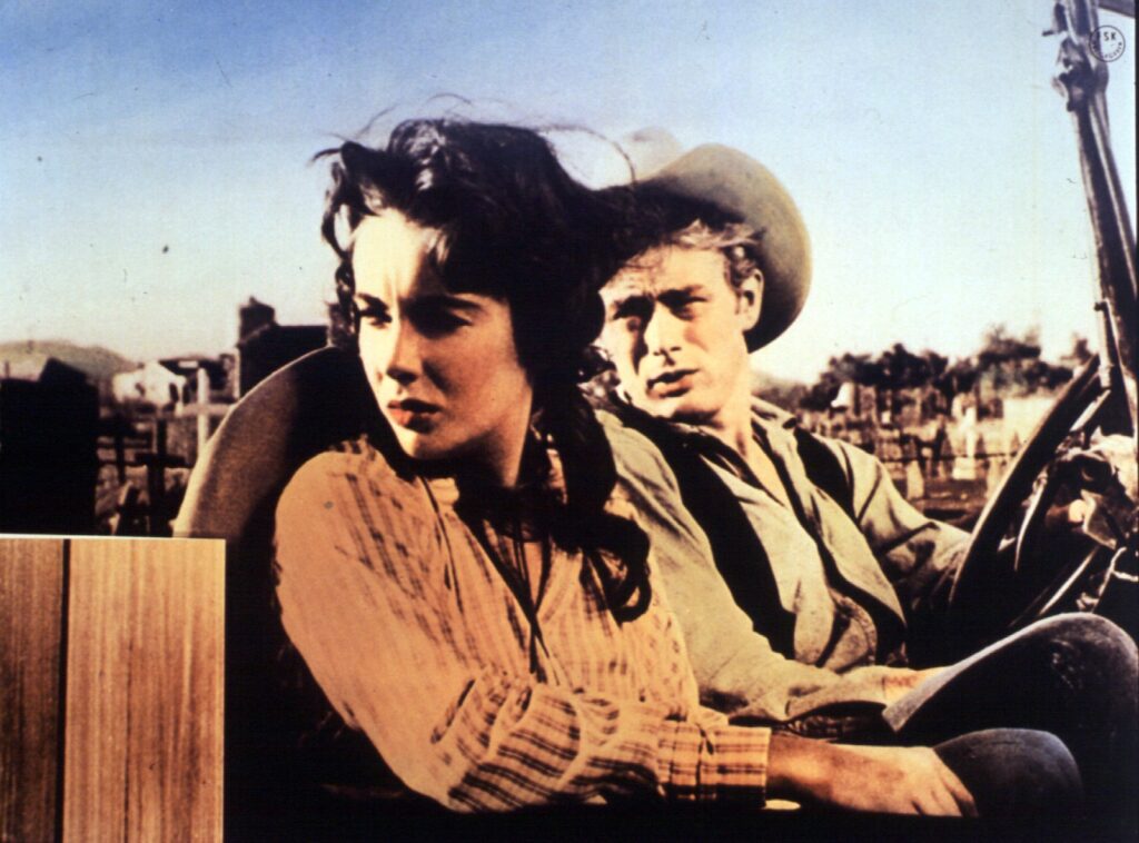 James Dean samen met Elizabeth Taylor.