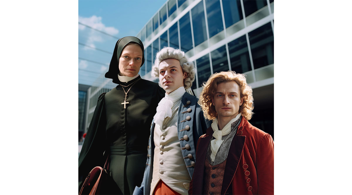 Componisten uit de Klassieke Top 400, gemaakt door AI.