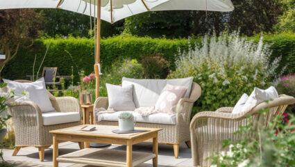 Prettige zitplek in de tuin