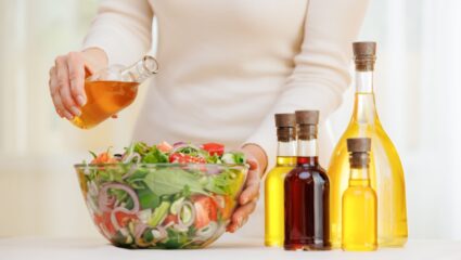 Verschillende oliën in de keuken.