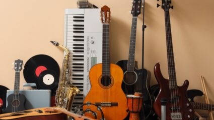 Muziekinstrumenten om muziek mee te maken