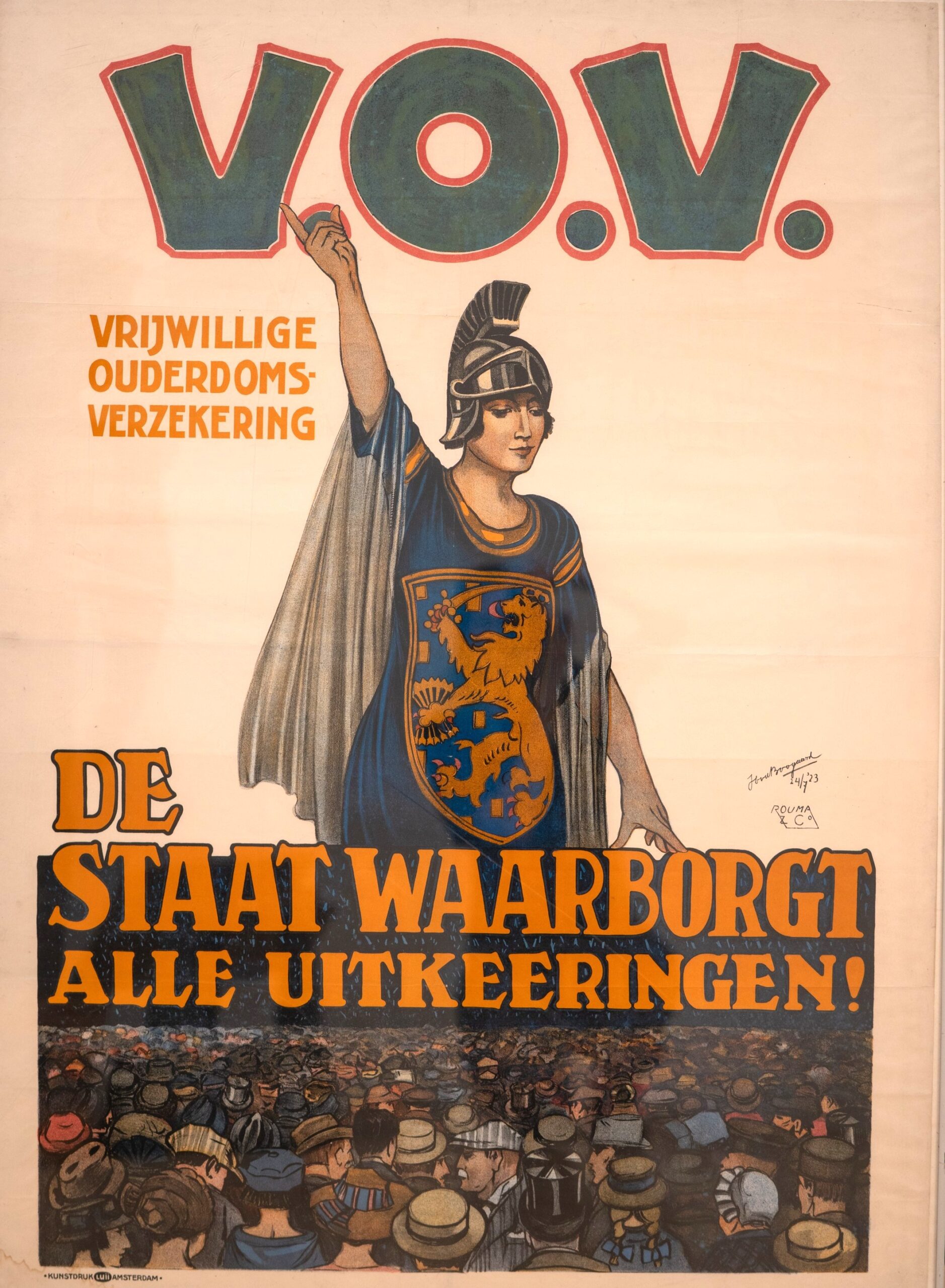 Een promotieposter voor de Vrijwillige ouderdomsvoorziening (VOV)