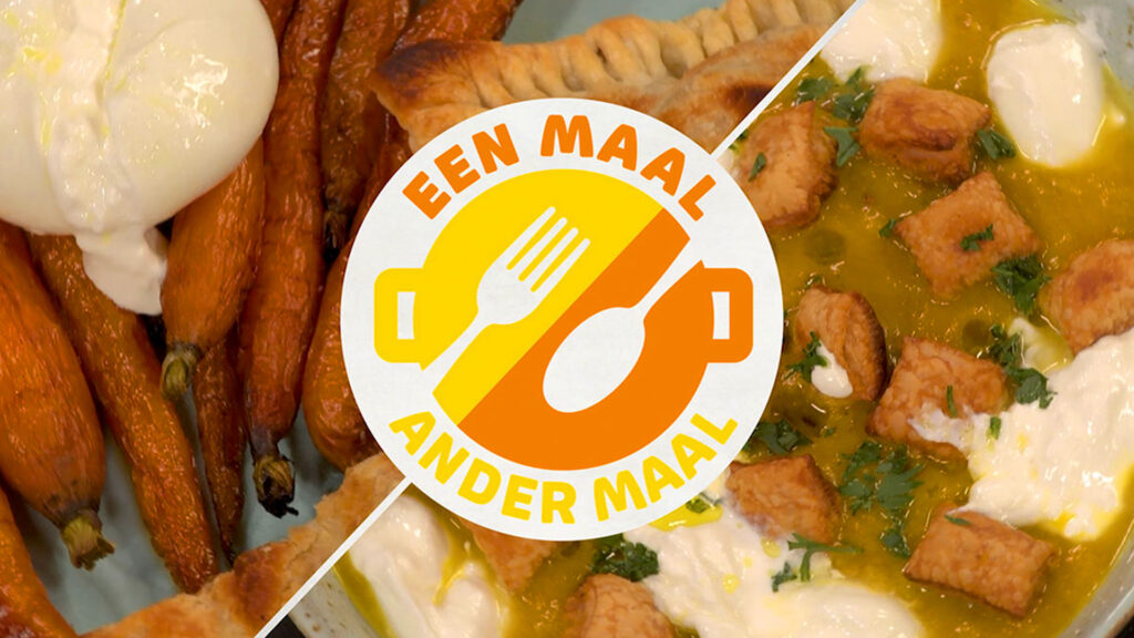 Eén maal, ander maal: geroosterde bospenen met burrata en wortelsoep met bladerdeegcroutons