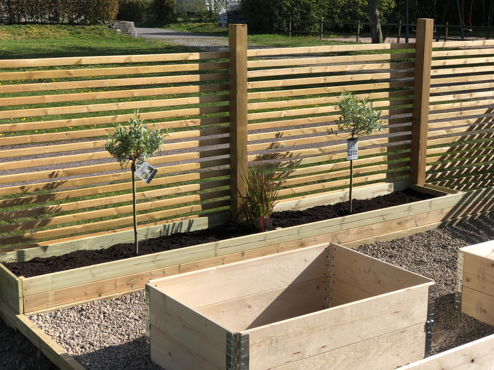 Een schutting in de tuin 