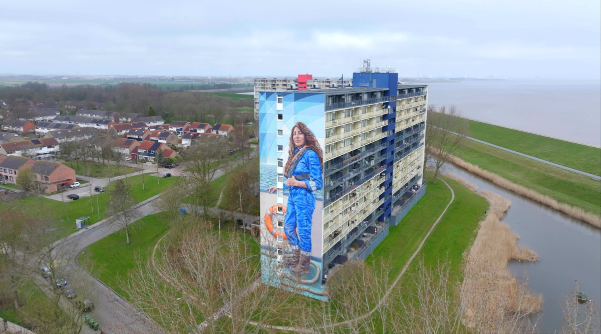 kunstwerk maritiem baken van michel velt en roos vink in delfzijl