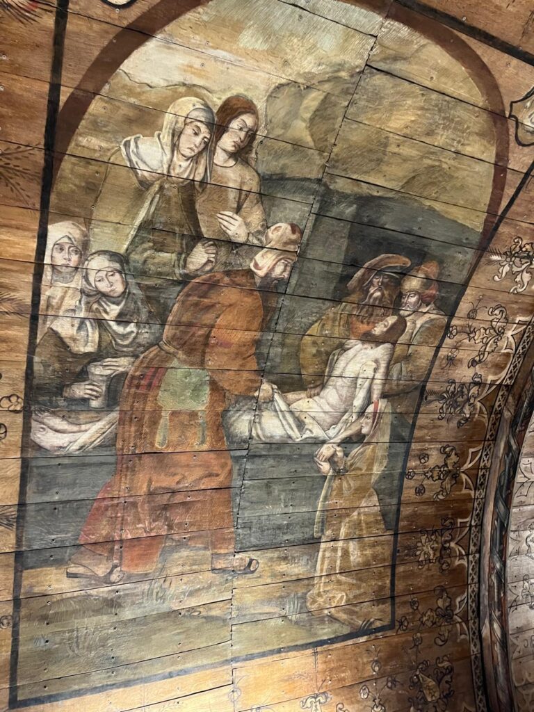 Paneel van de graflegging van Jezus, in Grote Kerk Naarden
